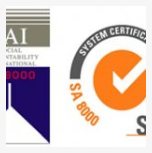 SA 8000 certification badge